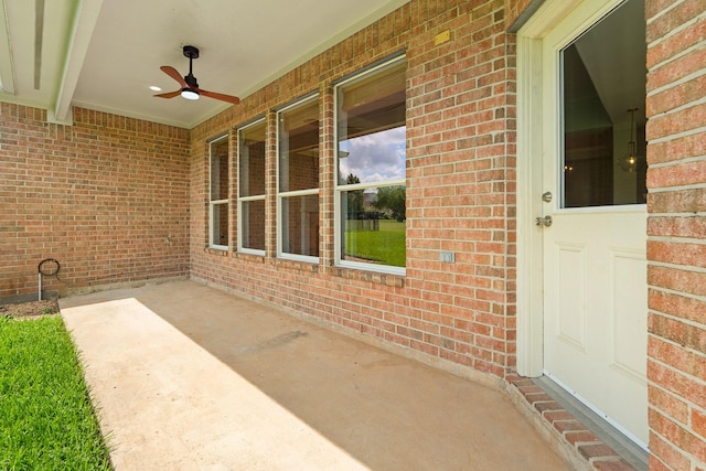4946 Westchester Dr, Fulshear, TX 77441 - view of patio featuring a ceiling fan