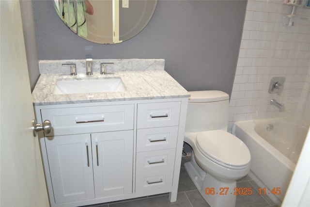 5100 Milwee St Unit 142, Houston, TX 77092 - bathroom with vanity, tile patterned floors,  shower combination, and a textured wall