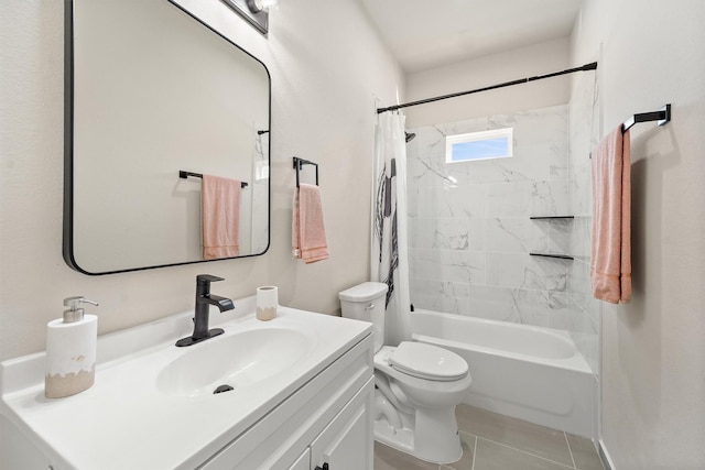 1026 Theresa St, Houston, TX 77051 - bathroom featuring vanity, shower / bath combo, and tile patterned flooring