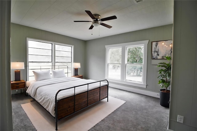 716 Olive St, Wharton, TX 77488 - carpeted bedroom with a ceiling fan