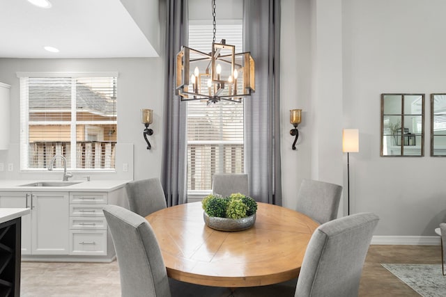 3423 Velasco Ct, Missouri City, TX 77459 - dining room with a chandelier and recessed lighting