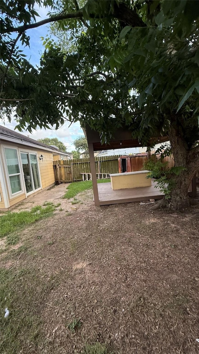6018 Beaconridge Dr, Houston, TX 77053 - fenced backyard with a deck