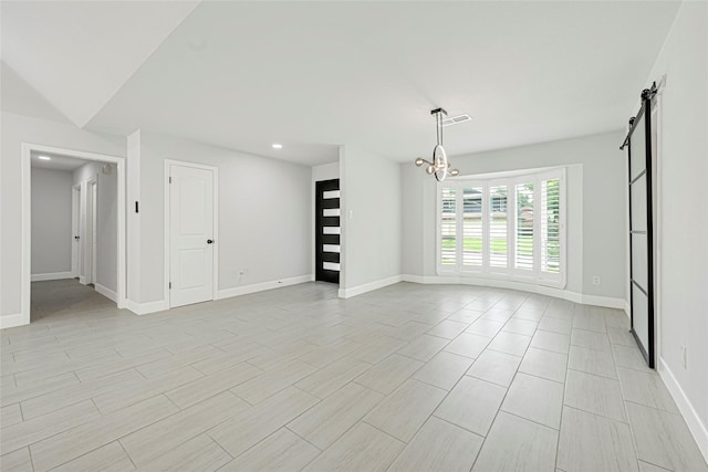 10019 Braes Forest Dr, Houston, TX 77071 - empty room featuring a chandelier and recessed lighting