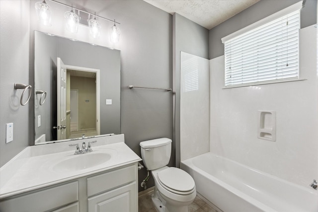 3324 Masters Point Dr, Houston, TX 77091 - full bath featuring vanity, shower / bath combination, and a textured ceiling