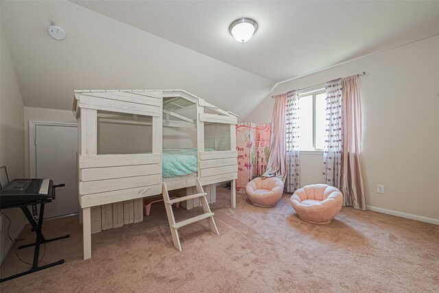 6022 Allendale Ridge Trl, Richmond, TX 77407 - bedroom featuring vaulted ceiling and carpet floors