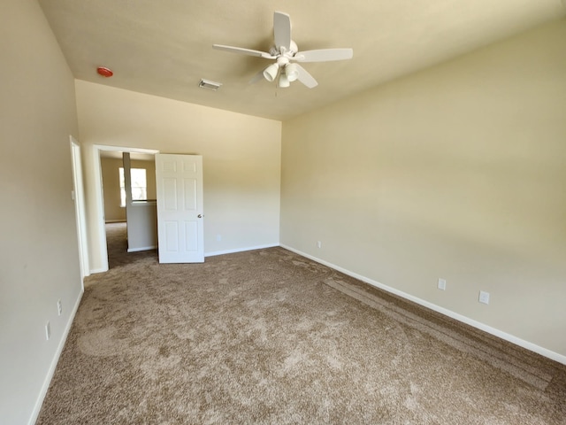 19843 Portlick Ct, Katy, TX 77449 - carpeted spare room featuring ceiling fan and baseboards