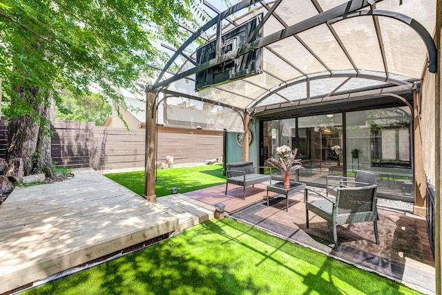15615 Oldridge Dr, Houston, TX 77084 - view of patio with a deck and a pergola