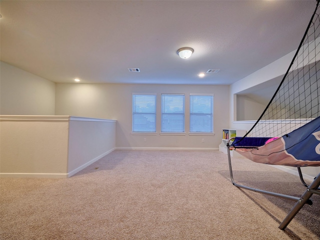400 Beken Cove Ln, La Porte, TX 77571 - sitting room with carpet floors and recessed lighting