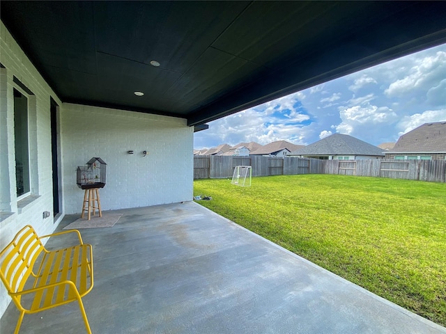 10011 Serenity Grove Dr, Missouri City, TX 77459 - fenced backyard with a patio area and a residential view