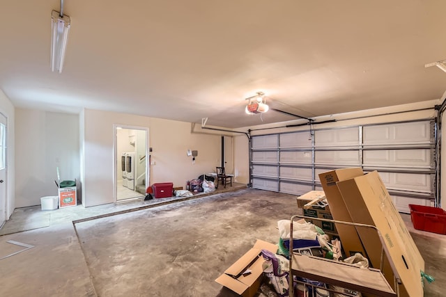 20746 Prince Creek Dr, Katy, TX 77450 - garage with a garage door opener and washer / clothes dryer