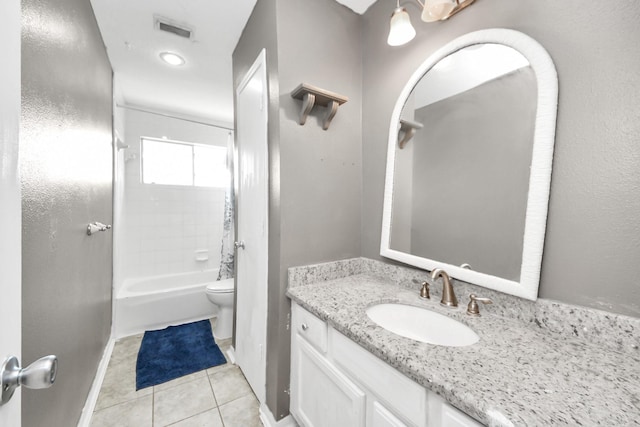 16227 Affirmed Way, Friendswood, TX 77546 - full bath with vanity, tile patterned floors, and shower / bath combo