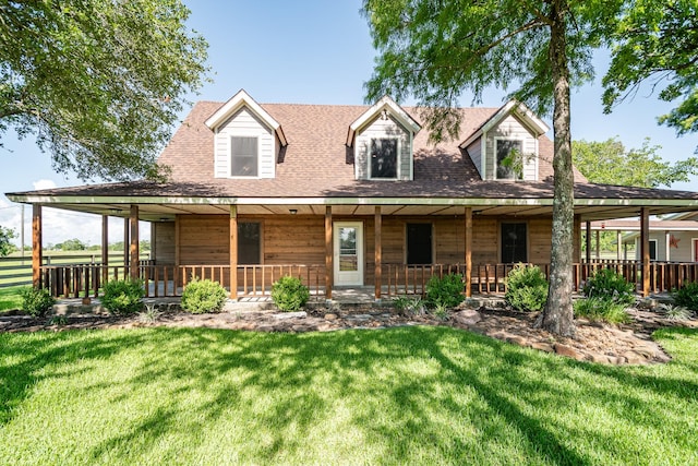 4821 Lawrence Rd, Baytown, TX 77523 - country-style home featuring a front yard and covered porch