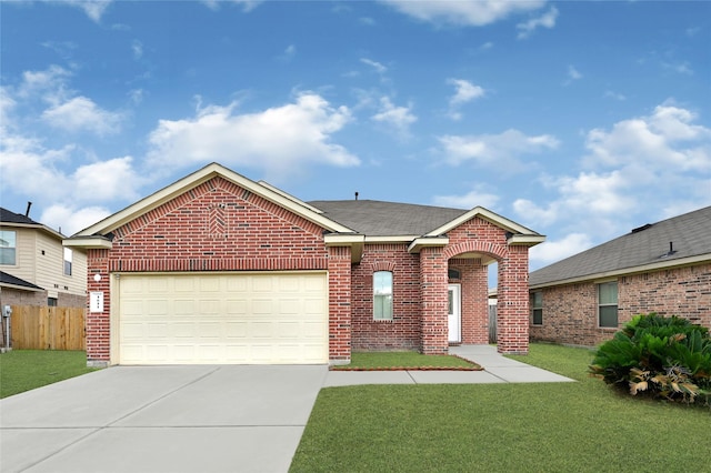 1611 Jaquima Valley Way, Houston, TX 77049 - view of front of property featuring brick siding, concrete driveway, and a garage