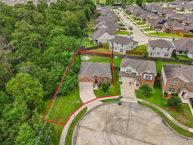 13203 Adolpho Dr, Houston, TX 77044 - aerial view of residential area featuring property boundaries highlighted
