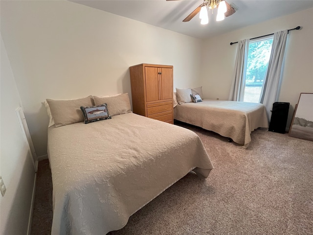 11391 Lakeshore Dr, Thornton, TX 76687 - bedroom featuring carpet flooring and a ceiling fan