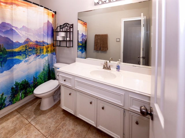 6111 Windsor Chase Ln, League City, TX 77573 - full bath with vanity, tile patterned flooring, and a shower with curtain