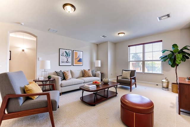 5002 Sawmill Terrace Ln, Spring, TX 77389 - living area with light carpet and arched walkways