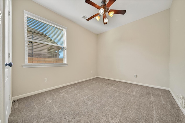 208 Harbor Bend Ln, Dickinson, TX 77539 - carpeted spare room featuring ceiling fan and baseboards