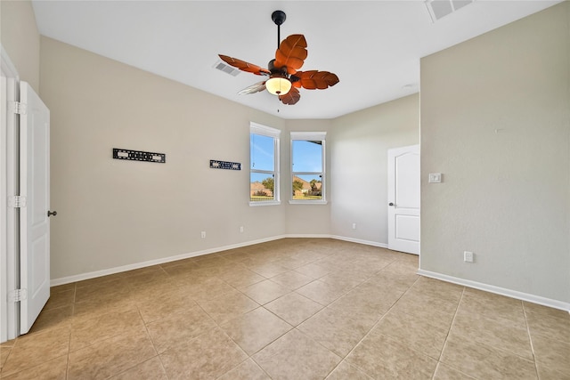 208 Harbor Bend Ln, Dickinson, TX 77539 - unfurnished room with light tile patterned floors and ceiling fan