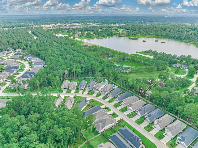 454 Glacier Pass, Montgomery, TX 77316 - aerial view of property's location featuring a nearby body of water and nearby suburban area