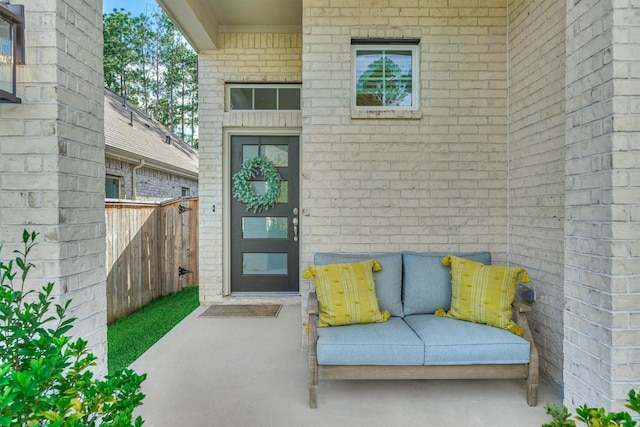 454 Glacier Pass, Montgomery, TX 77316 - doorway to property featuring brick siding