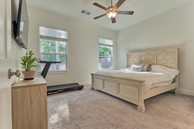 454 Glacier Pass, Montgomery, TX 77316 - bedroom featuring light colored carpet and a ceiling fan