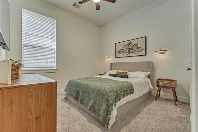 454 Glacier Pass, Montgomery, TX 77316 - bedroom with light carpet and a ceiling fan