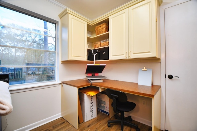 2019 N Thompson St, Conroe, TX 77301 - office space with built in study area and wood finished floors