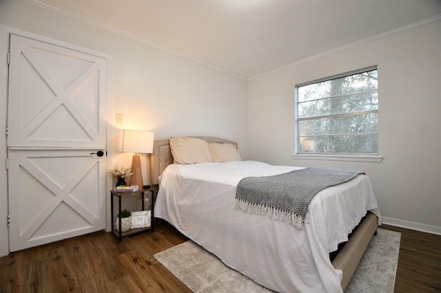 2019 N Thompson St, Conroe, TX 77301 - bedroom featuring dark wood finished floors and crown molding