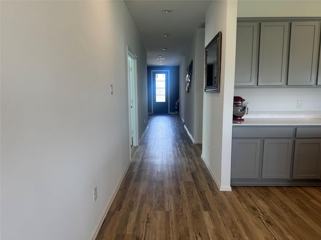 2944 Cordova Hill Dr, Katy, TX 77493 - hall with dark wood-style flooring and baseboards