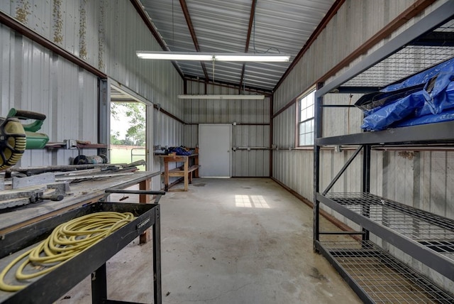5425 Sandy Creek Ln, Brenham, TX 77833 - garage featuring metal wall