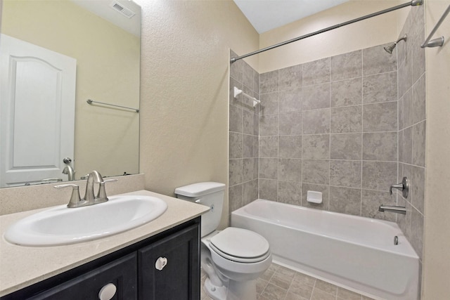 19823 White Pearl Ct, Houston, TX 77073 - bathroom featuring vanity, shower / bath combination, and a textured wall