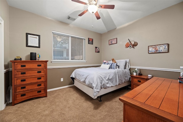 20811 S Amber Willow Trl, Cypress, TX 77433 - bedroom with light colored carpet and a ceiling fan