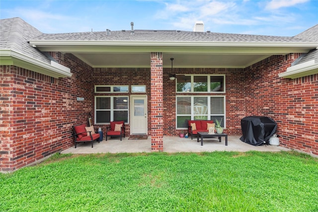 20811 S Amber Willow Trl, Cypress, TX 77433 - view of patio / terrace with area for grilling and an outdoor living space