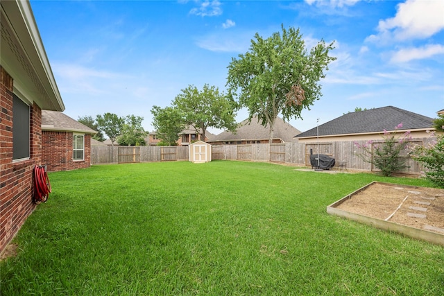 20811 S Amber Willow Trl, Cypress, TX 77433 - fenced backyard featuring a storage shed
