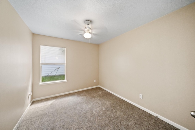 5532 N Buffalo Cir, Willis, TX 77378 - carpeted empty room with ceiling fan and a textured ceiling