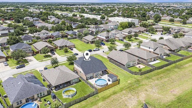 3018 Cambridge Meadows Ln, Dickinson, TX 77539 - aerial view of residential area with a pool