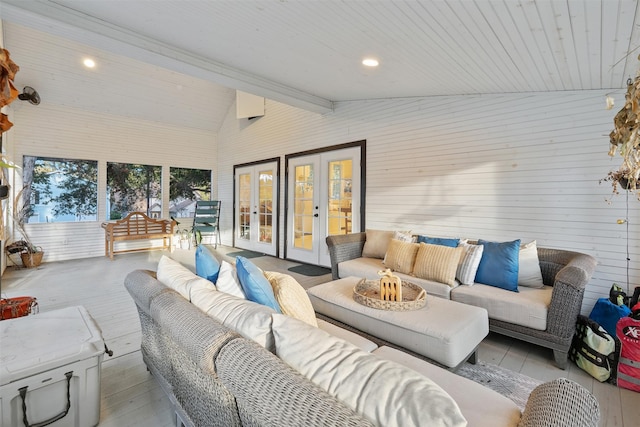 91 Willow St, Point Blank, TX 77364 - sunroom featuring french doors