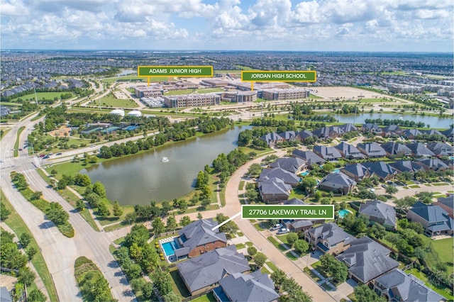 27706 Lakeway Trail Ln, Fulshear, TX 77441 - view of property location featuring a large body of water