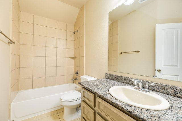 101 Brazos Ct, Richwood, TX 77531 - bathroom with vanity, tile patterned floors, and bathtub / shower combination