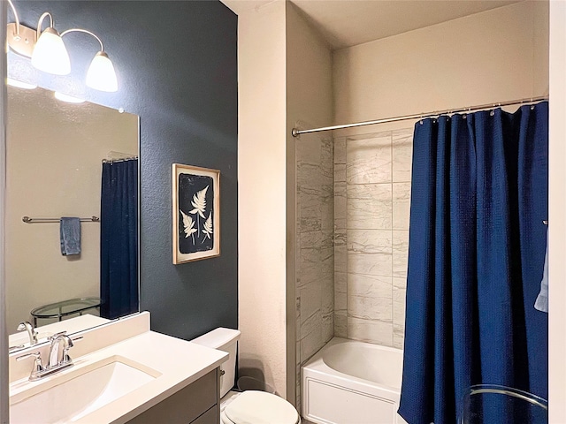 2 Ruchill Cir, Conroe, TX 77304 - bathroom with vanity, shower / bath combination with curtain, and a textured wall