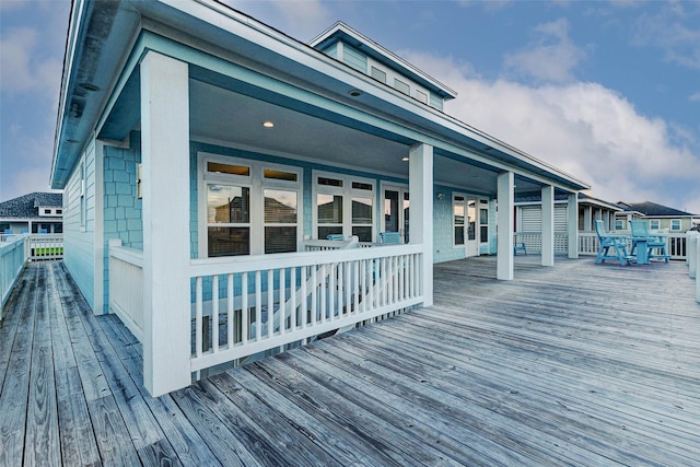 2408 Sandpiper, Crystal Beach, TX 77650 - view of wooden terrace