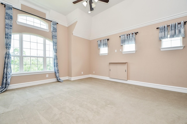 25518 Millbrook Bend Ln, Katy, TX 77494 - carpeted spare room with a high ceiling and ceiling fan