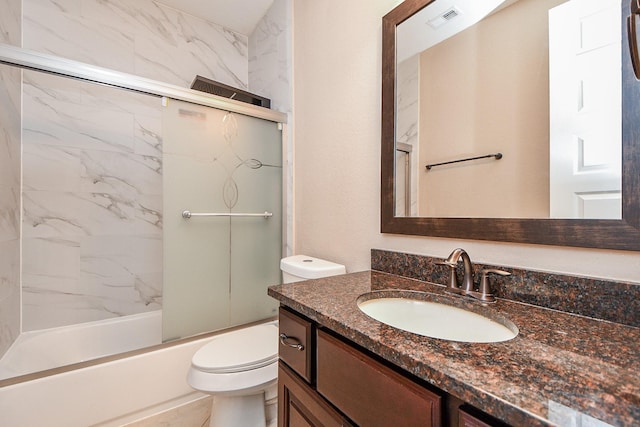 25518 Millbrook Bend Ln, Katy, TX 77494 - bathroom featuring vanity and bath / shower combo with glass door