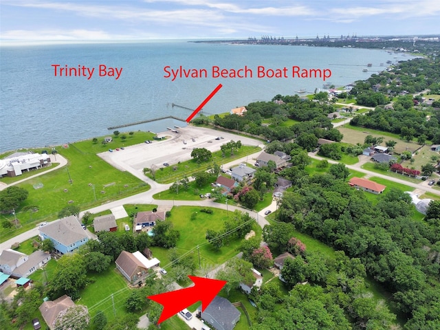 531 Circle Dr, La Porte, TX 77571 - bird's eye view of a large body of water and a notable bridge