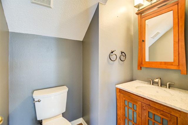 11715 Orchard Mountain Dr, Pasadena, TX 77059 - bathroom featuring vanity and vaulted ceiling