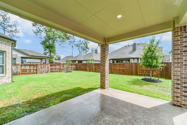 17794 Misty Brook Ln, Conroe, TX 77302 - fenced backyard with a patio area and a residential view