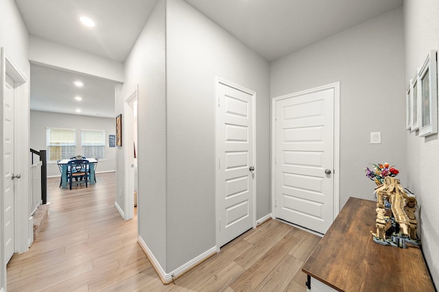 2218 Royal Ann Way, Tomball, TX 77375 - hallway featuring light wood-style floors and recessed lighting