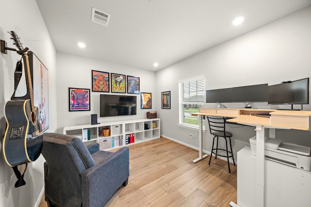 2218 Royal Ann Way, Tomball, TX 77375 - office with light wood-type flooring and recessed lighting