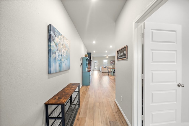 2218 Royal Ann Way, Tomball, TX 77375 - hallway featuring light wood-style floors and recessed lighting